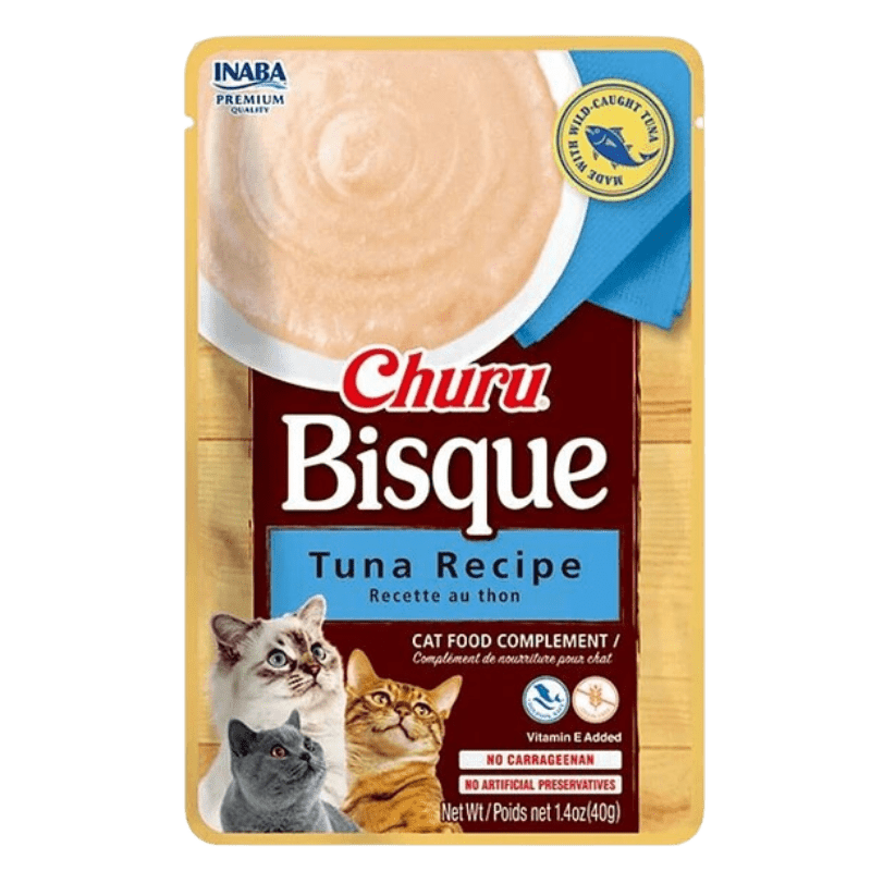 <strong>Inaba</strong> Churu Bisque, Snack Húmedo Cremoso para Gatos, Atún, sachet de 40 gr