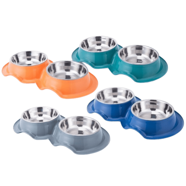 <strong>Marben Pets</strong> Plato Doble Acero Inoxidable Anti-Hormiga