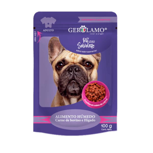 <strong>Gerolamo</strong> Salvatore Alimento Humedo para Perros Adultos, Carne e Hígado, 100 gr