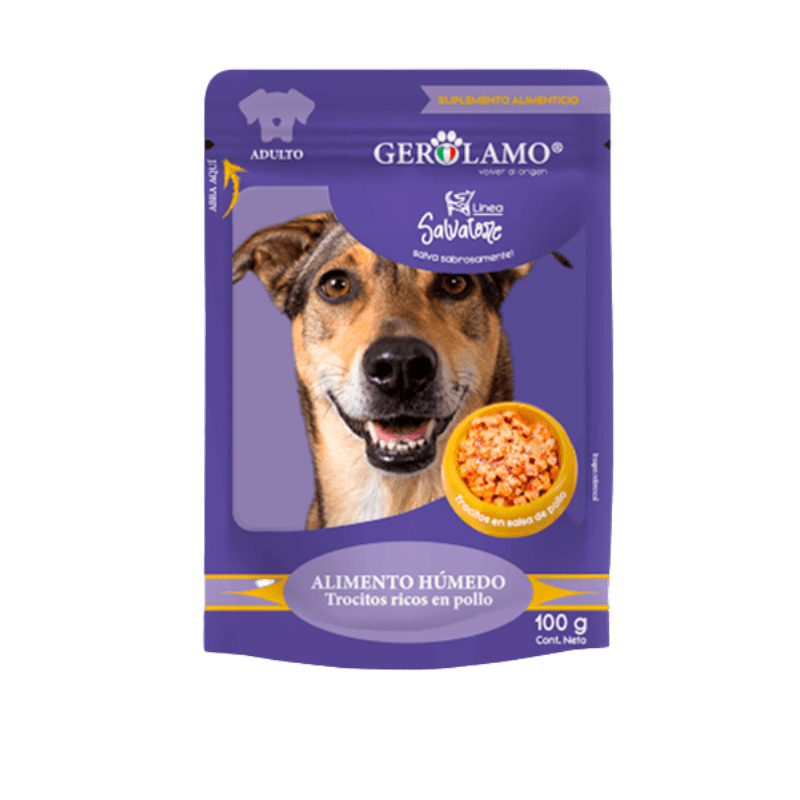 <strong>Gerolamo</strong> Salvatore Alimento Humedo para Perros Adultos, Pollo, 100 gr