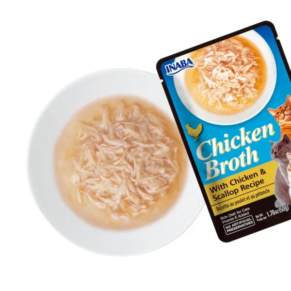 <strong>Pack: Inaba</strong> Churu Chicken Broth, Snack Húmedo para Gatos, Caldo de Pollo con Ostión, 6 sachet de 50 gr - Imagen 3