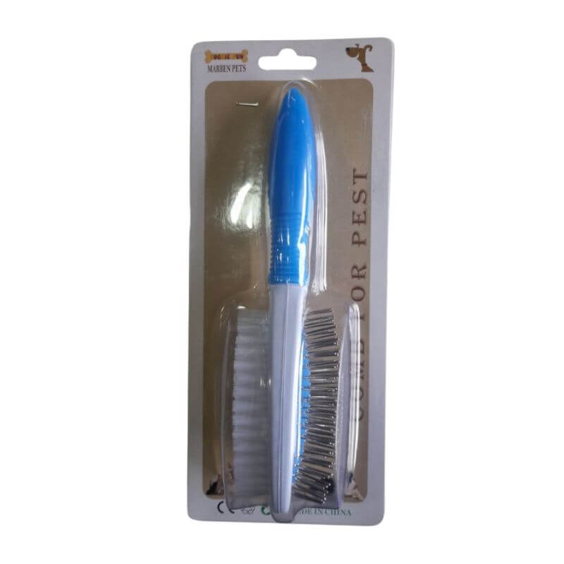 <strong>Marben Pets</strong> Cepillo Grande para Mascotas, Color Azul/Blanco