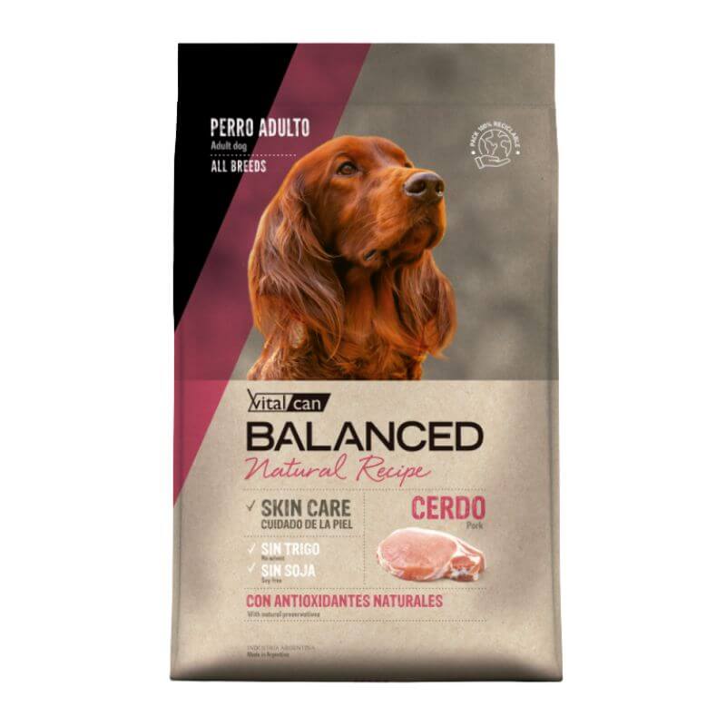 <strong>Vital Can Balanced</strong> Receta Natural de Cerdo, Alimento Seco para Perros, Monoproteico, bolsa de 15 kg