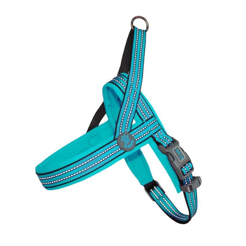 <strong>DOCO</strong> Vario, Arnés Costura Reflectante para Perros, Color Turquesa, Talla M