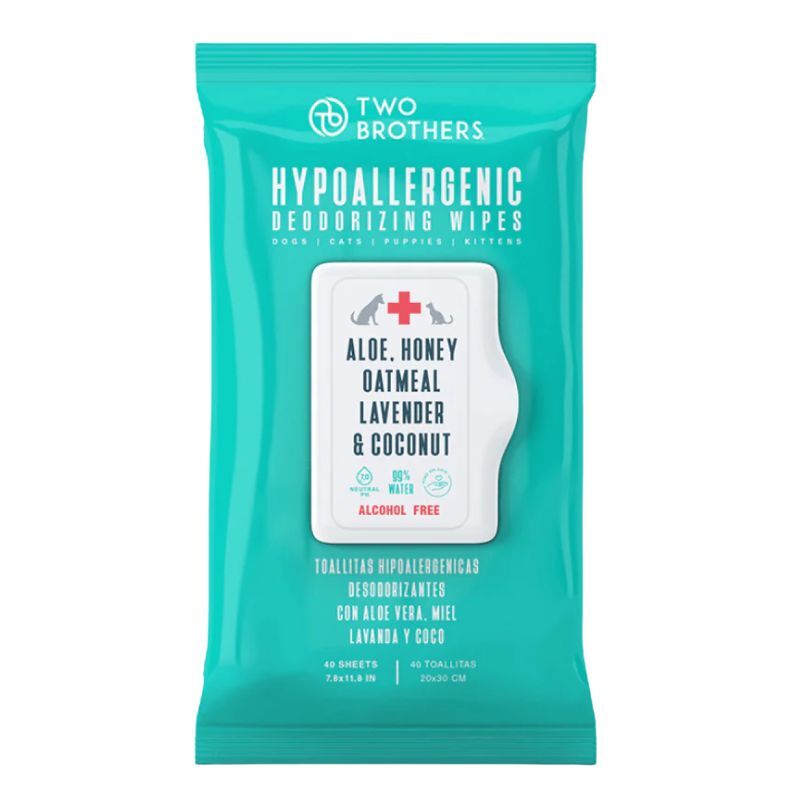 <strong>Two Brothers</strong> Toallitas Hipoalergénicas para Mascotas, 40 Unidades