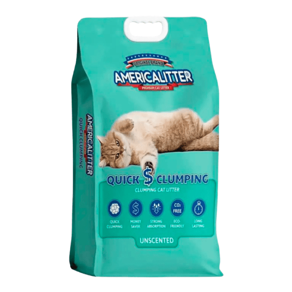 <strong>America Litter</strong> Quick Clumping, Arena Sanitaria para Gatos, Aglomerante, sin Aroma, bolsa de 20 kg