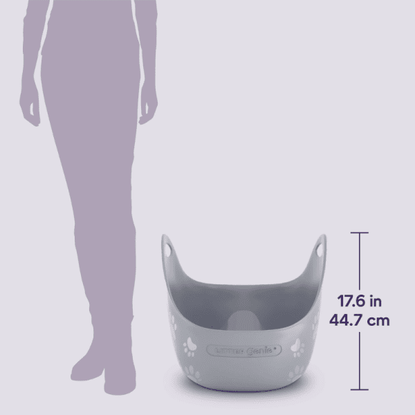 <strong>Litter Locker</strong> Litter Box, Arenero Abierto para Gatos, Incluye Pala, Gris - Imagen 3