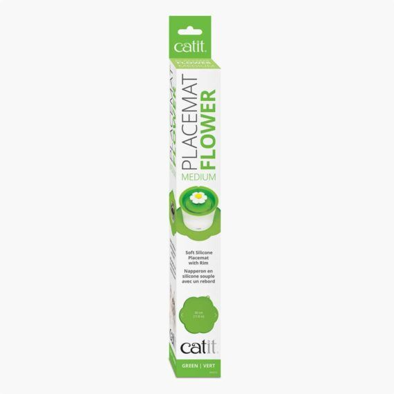 <strong>Catit</strong> Placemat Flower, Mantel de Silicona Antideslizante para Gatos, Verde