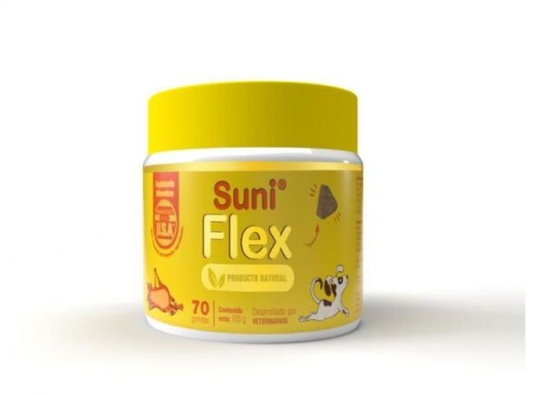 <strong>SuniFlex</strong> Suplemento Articular para Perros y Gatos, pote con 70 gomitas