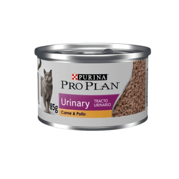 <strong>Purina Pro Plan</strong> Alimento Húmedo para Gatos con Sensibilidad Urinaria, Adulto, Cerdo, Pollo y Res, 85 gr, en lata