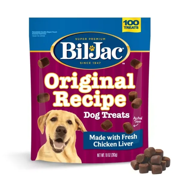 <strong>Bil Jac</strong> Original Recipe, Snack para Perros, Hígado de Pollo, bolsa de 283 gr