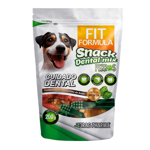 <strong>Fit Formula</strong> Snack Dental Mix, Snack Dental para Perro, Cordero y Menta, bolsa de 200 gr