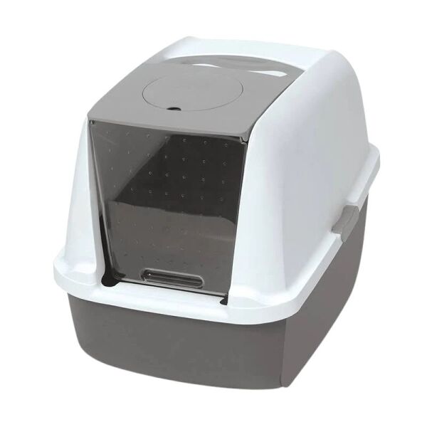 <strong>Catit</strong> Airsift Baño con Cubierta y Filtro Anti-olores para Gatos, Gris