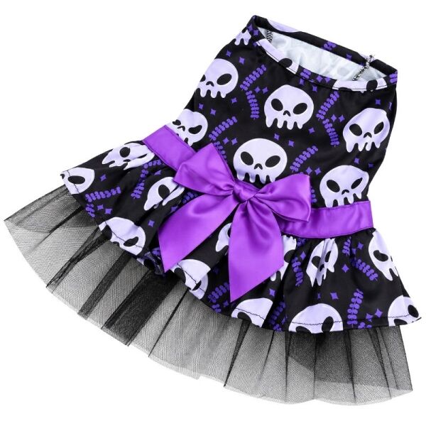 Guau! Disfraz Vestido con diseño de Calaveras para Perros y Gatos, talla XL - Imagen 2