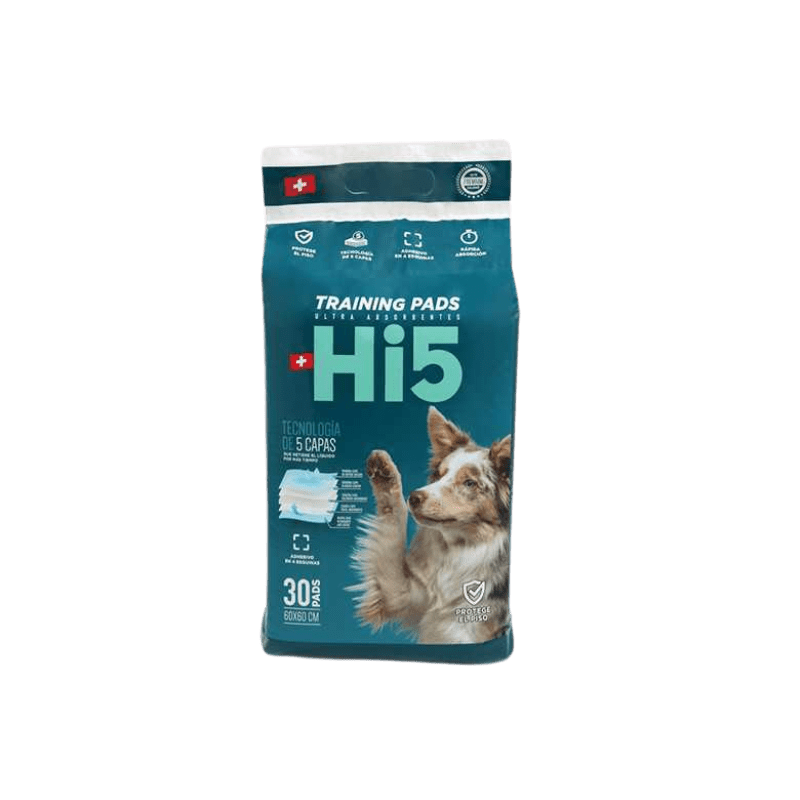 <strong>Hi5</strong> Training Pads, Sabanillas de Entrenamiento Absorbentes para Perros, Pack de 30 Unidades