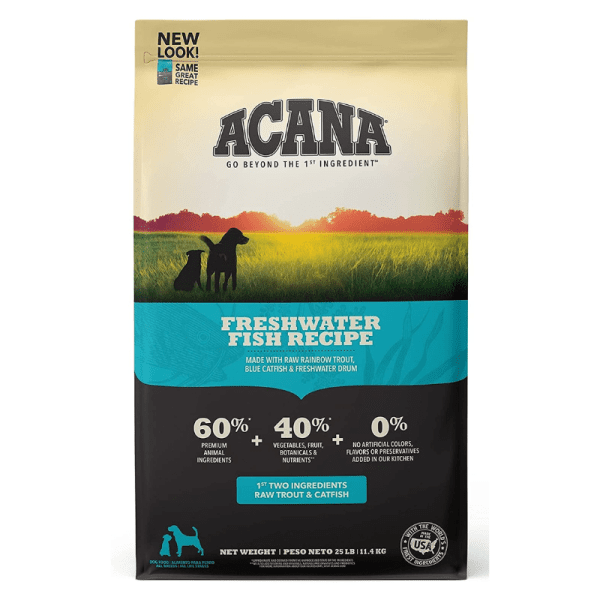 <strong>ACANA</strong> Heritage Freshwater Fish, Alimento Seco Para Perros, Pescado de Aguas Frescas, bolsa de 2-5.9-11.3 kg