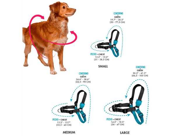 <strong>Zee.Dog</strong> Soft Walk Boogie, Arnés Anti-Tirones para Perros, Celeste Morado Beige, Talla M - Imagen 5