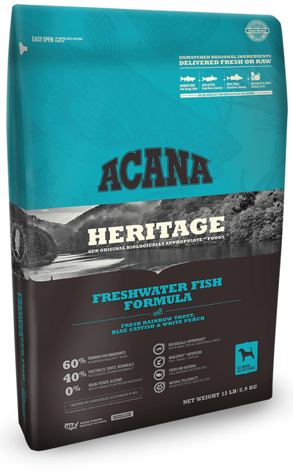 <strong>ACANA</strong> Heritage Freshwater Fish, Alimento Seco Para Perros, Pescado de Aguas Frescas, bolsa de 2-5.9-11.3 kg - Imagen 6