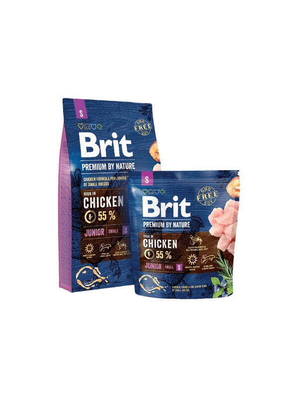 <strong>Brit Premium By Nature</strong> Alimento Seco para Perros, Junior, Raza Pequeña, Pollo, bolsa de 3 kg
