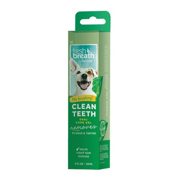 <strong>TropiClean</strong> Fresh Breath, Gel Dental Menta para Perros, Aliento Fresco y Cuidado Bucal, 59 ml
