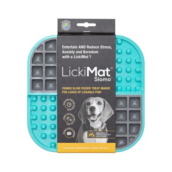 <strong>LickiMat</strong> Slomo, Alimentador Lento Antiestrés de Silicona Rígida para Perros y Gatos, Alimentos Mixtos, Tamaño: 20 x 20 cm - Imagen 6