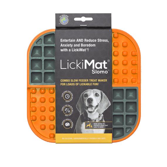 <strong>LickiMat</strong> Slomo, Alimentador Lento Antiestrés de Silicona Rígida para Perros y Gatos, Alimentos Mixtos, Tamaño: 20 x 20 cm - Imagen 4