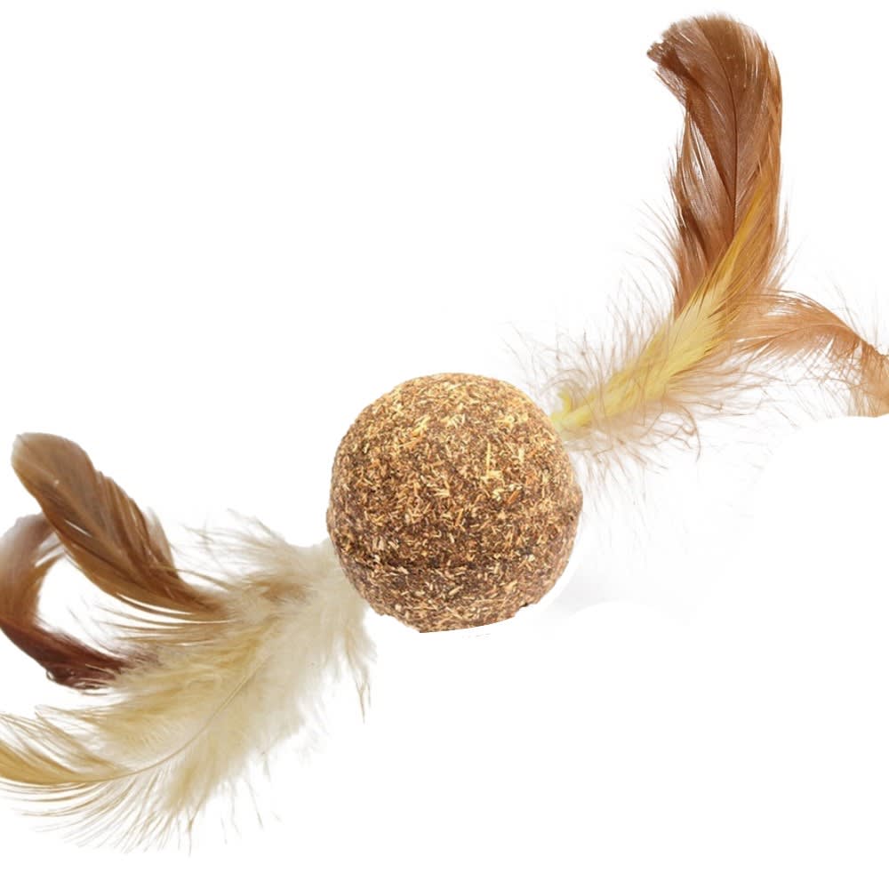 WONDER CAT JUGUETE PORFIADO PELOTAS CON PLUMAS - Imagen 2