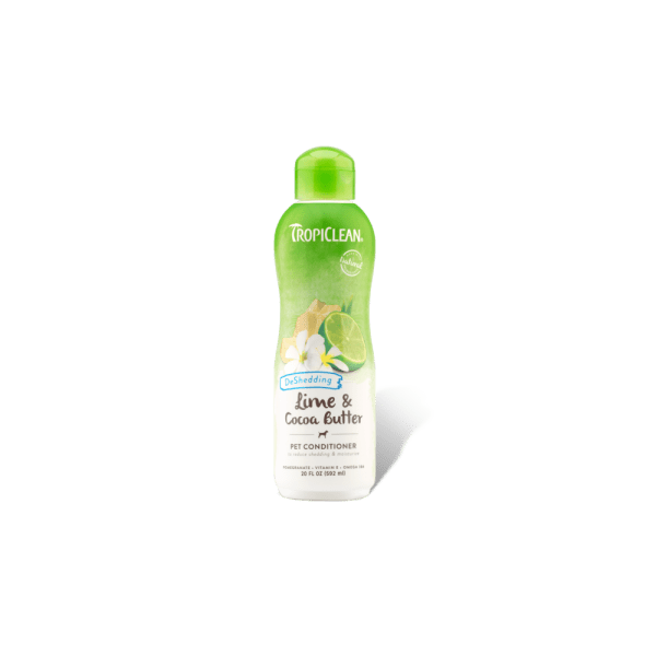<strong>TropiClean</strong> Lime & Coconut Shed Control, Acondicionador de Reducción Pelechaje para Perros y Gatos, Envase de 592 ml