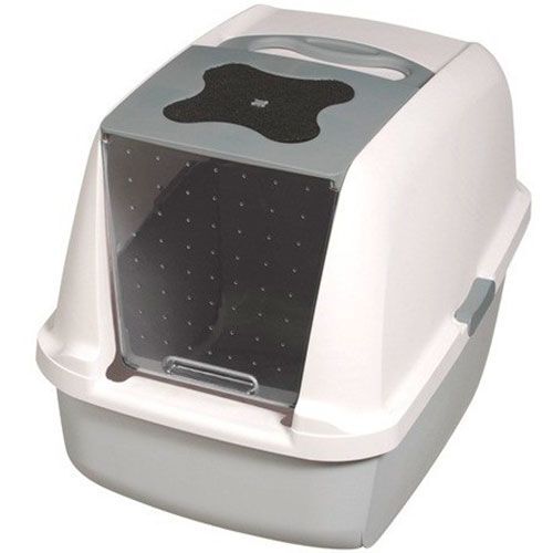 <strong>Catit</strong> Baño con Cubierta para Gatos, Diseño Minimalista con Filtro de Carbón, Medidas 40x45x55 cm - Imagen 4