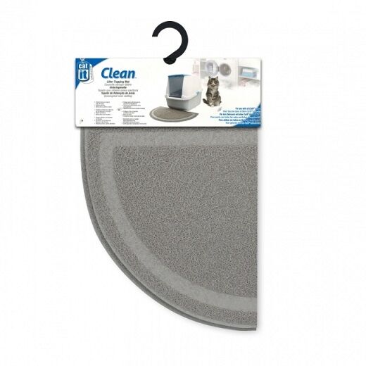 <strong>Catit</strong> Alfombrilla Retenedora para Baños Sanitarios de Gatos, Semicircular, 60x35 cm - Imagen 2