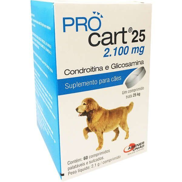 <strong>PROcart</strong> 25, Suplemento Articular para Perros y Gatos, 2100 mg, 60 comprimidos - Imagen 2