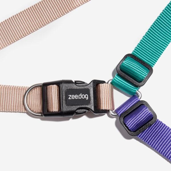 <strong>Zee.Dog</strong> Soft Walk Boogie, Arnés Anti-Tirones para Perros, Celeste Morado Beige, Talla M - Imagen 2