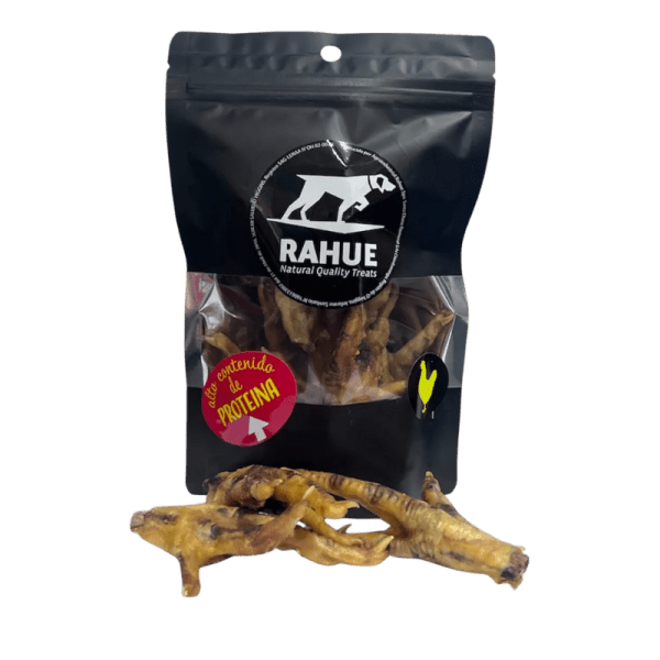 <strong>Rahue</strong> Garras de Pollo Deshidratadas, Snack para Perros, bolsa de 65 gr