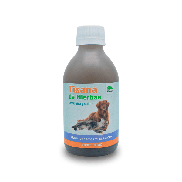 <strong>All Green</strong> Tisana de Hierbas, Jarabe Reducción Estrés y Ansiedad para Mascotas, frasco de 250 ml