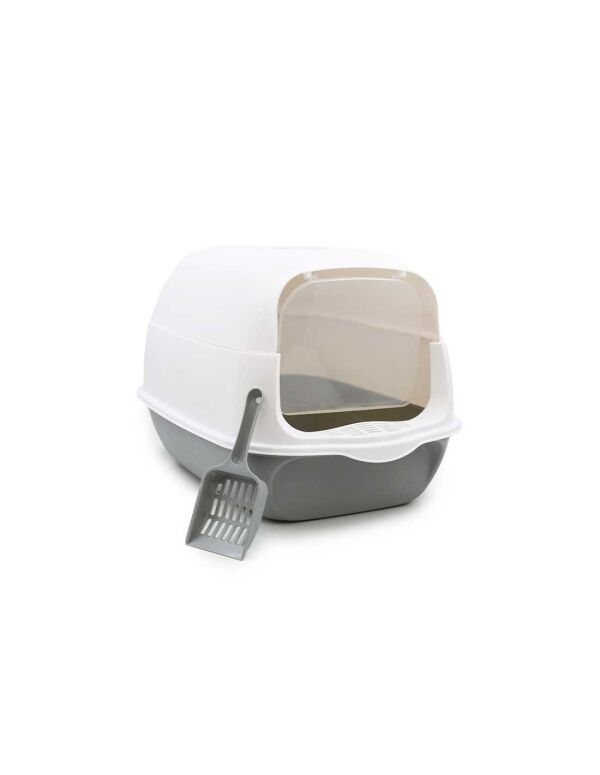 <strong>HEY!</strong> Arenero Cerrado con Pala para Gatos, Medidas Arenero: Largo 50.5 cm x Ancho 35 cm x Alto 33 cm