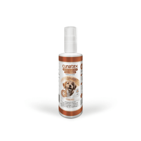 <strong>Cunatex</strong> Shampoo en Seco Turbopet para Perros y Gatos con Nanopartículas de Cobre y Fragancia a Almendra, Formato de Spray de 200 ml