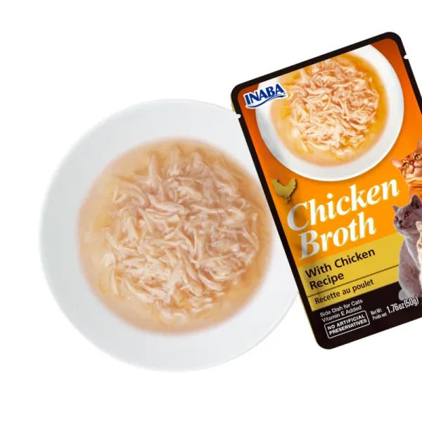 <strong>Pack: Inaba</strong> Churu Chicken Broth, Snack Húmedo para Gatos, Caldo de Pollo, 6 sachet de 50 gr - Imagen 3