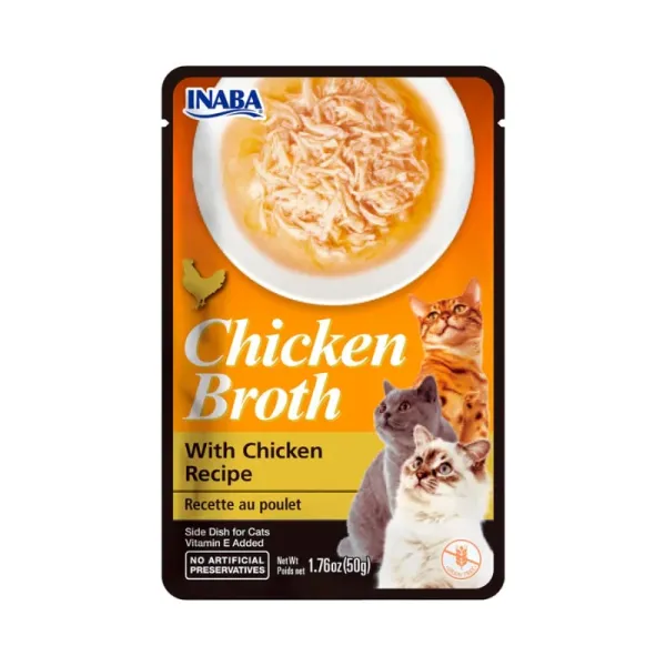 <strong>Pack: Inaba</strong> Churu Chicken Broth, Snack Húmedo para Gatos, Caldo de Pollo, 6 sachet de 50 gr - Imagen 2
