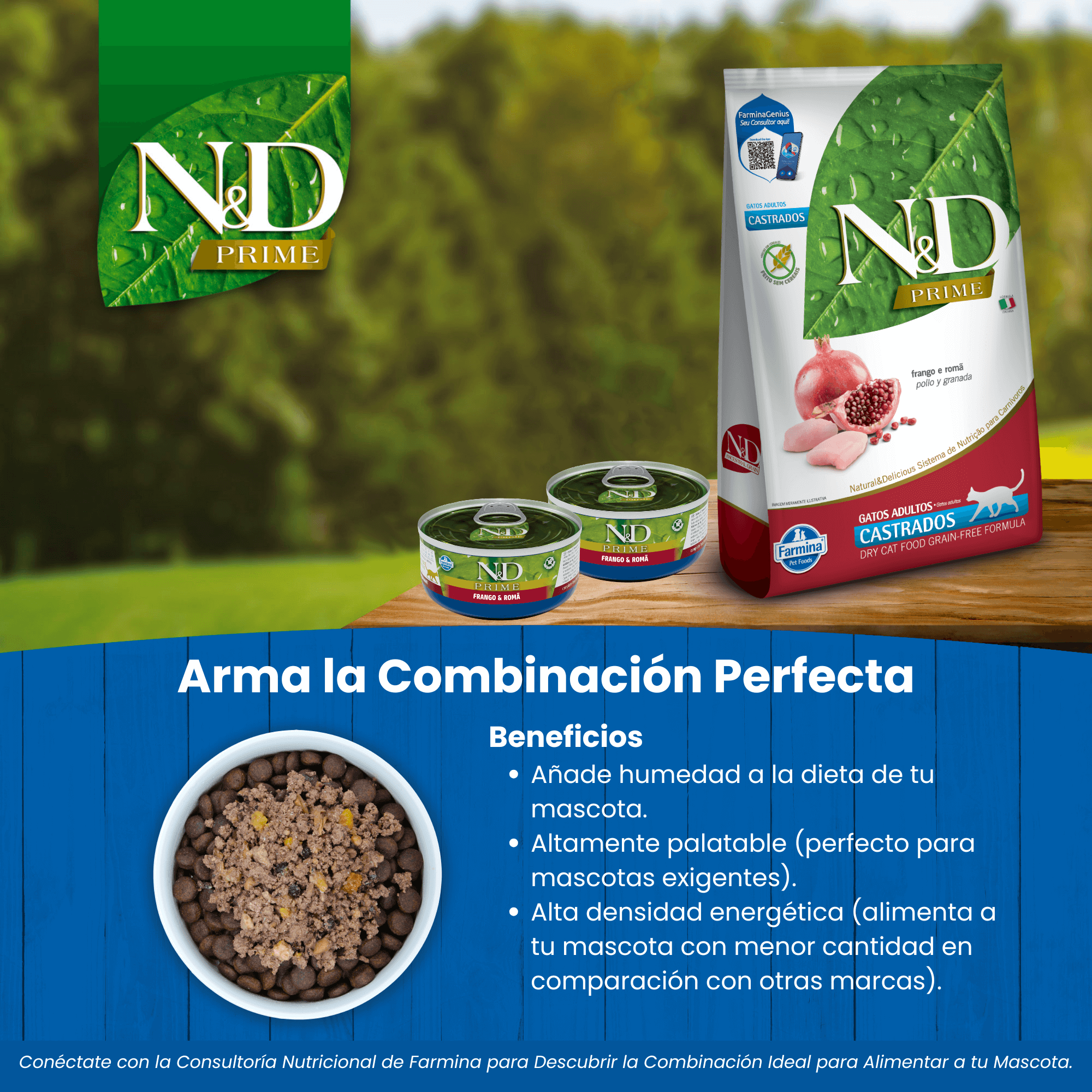 <strong>N&D</strong> Prime Adult Cat Castrados, Alimento Seco para Gatos Adultos, Castrados, Pollo y Granada, bolsa de 1.5 kg - Imagen 6