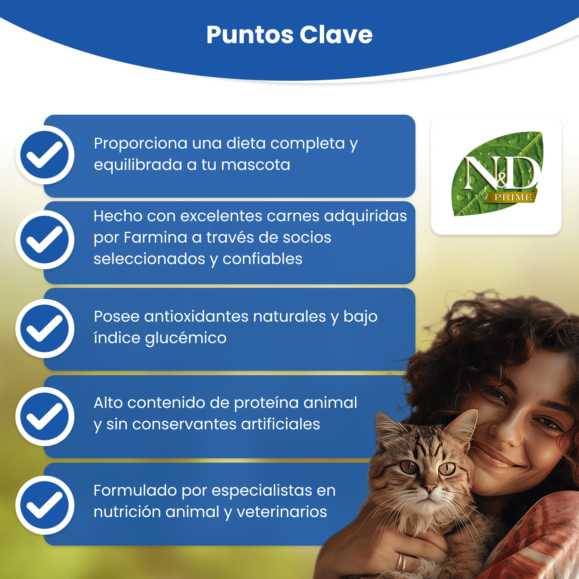 <strong>N&D</strong> Prime Adult Cat Castrados, Alimento Seco para Gatos Adultos, Castrados, Pollo y Granada, bolsa de 1.5 kg - Imagen 3