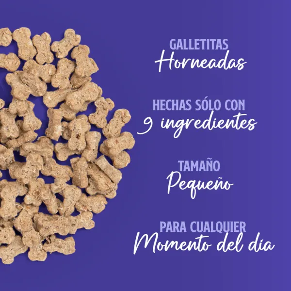 <strong>Wuaf</strong> Receta Casera Razas Pequeñas, Snack para Perros, Galletitas en Forma de Hueso, Carne Zanahoria, bolsa de 85 gr - Imagen 3