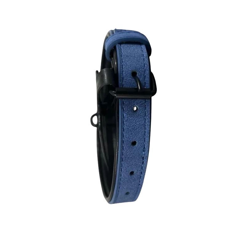 <strong>Wonder Dog</strong> Collar Eco Cuero para Mascotas, Color Azul, Medidas: 2×43 cm