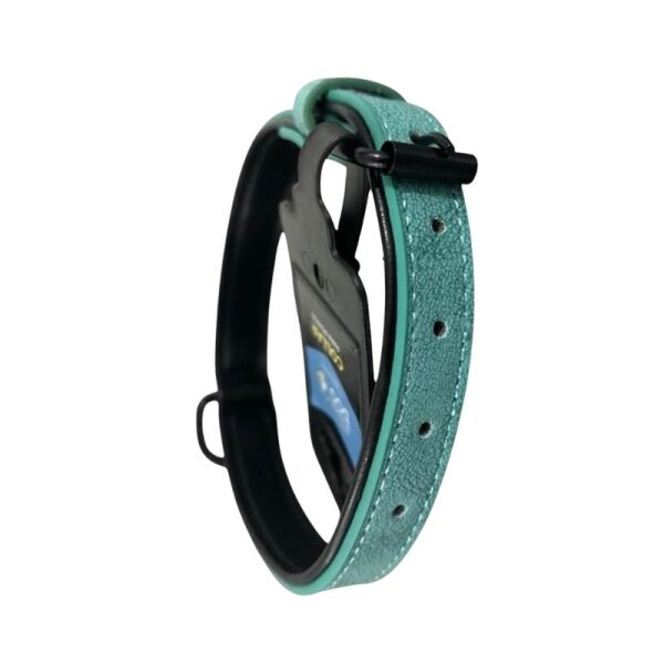 <strong>Wonder Dog</strong> Collar Eco Cuero para Mascotas, Color Verde, Medidas: 2×43 cm