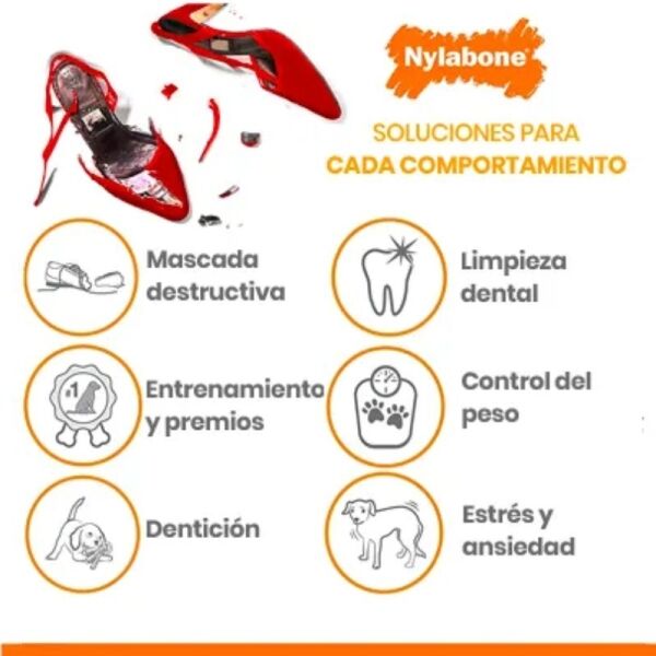 <strong>Nylabone</strong> Power Chew, Juguetes de resistencia en forma de Hueso, Tri-pack - Imagen 3