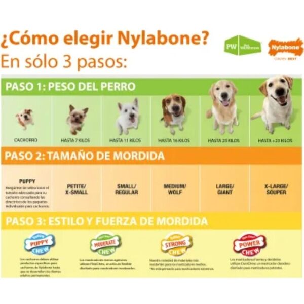 <strong>Nylabone</strong> Power Chew, Juguetes de resistencia en forma de Hueso, Tri-pack - Imagen 4