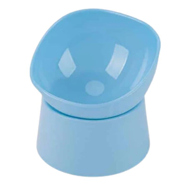 <strong>Wonder Pet</strong> Plato Individual Elevado en Plástico ABS para Mascotas, Alimento o Agua, Color Azul